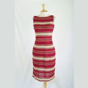 New LAUREN Ralph Lauren Striped Linen Knit Dress